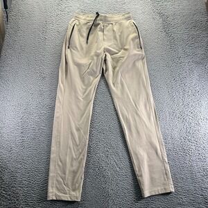 Public Rec Pants Mens M Beige Nylon Windbreaker Tapered Stretch Hiking Gorpcore